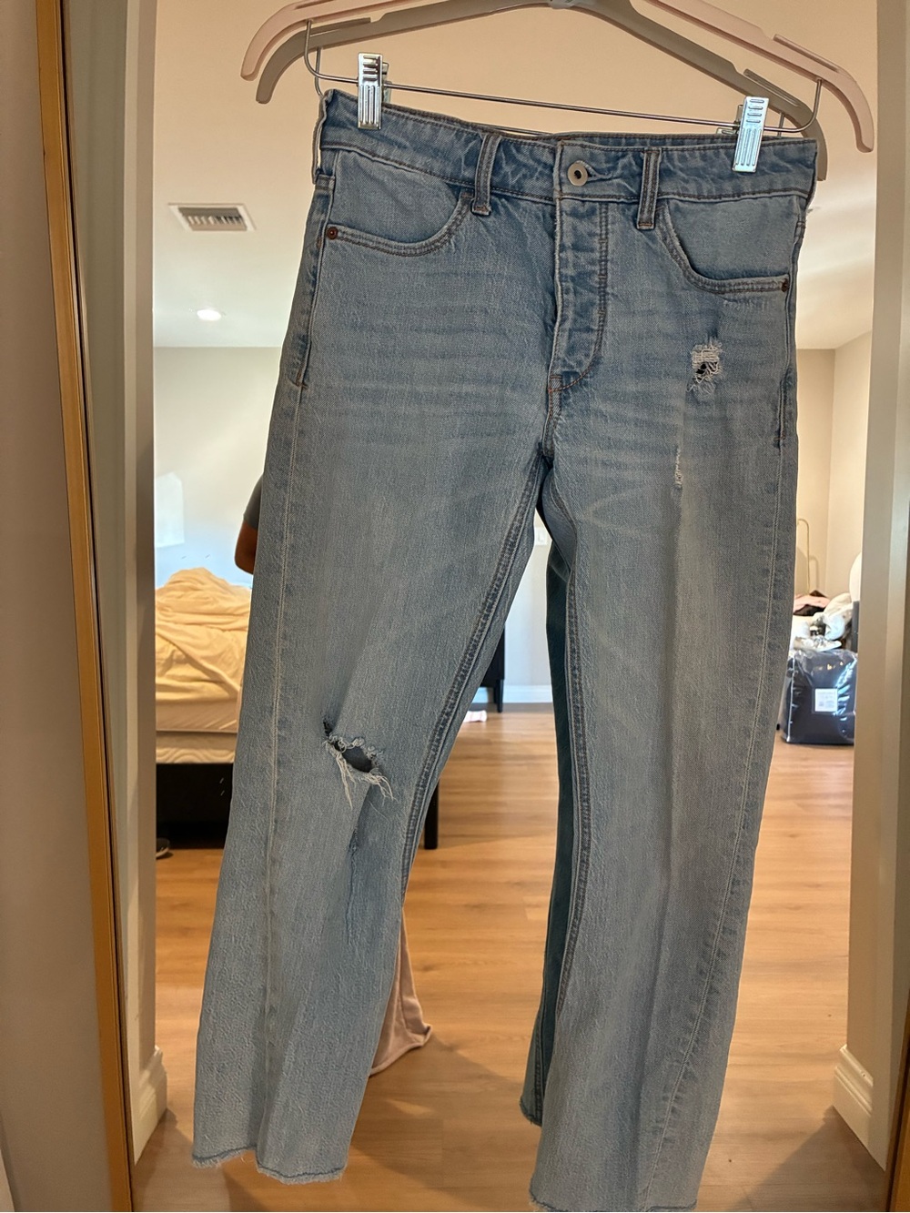 Pilcro for Anthropologie Light Blue Straight-Leg Women’s Jeans